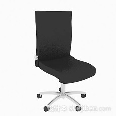 现代轮滑式黑色椅子3d模型下载