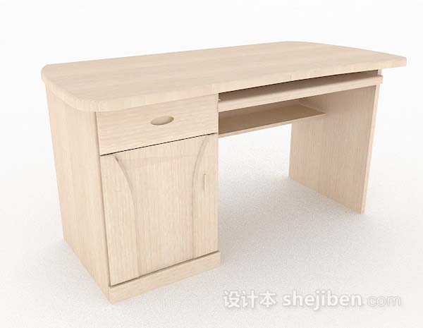 黄色简单木质书桌