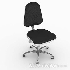 轮滑式黑色椅子3d模型下载