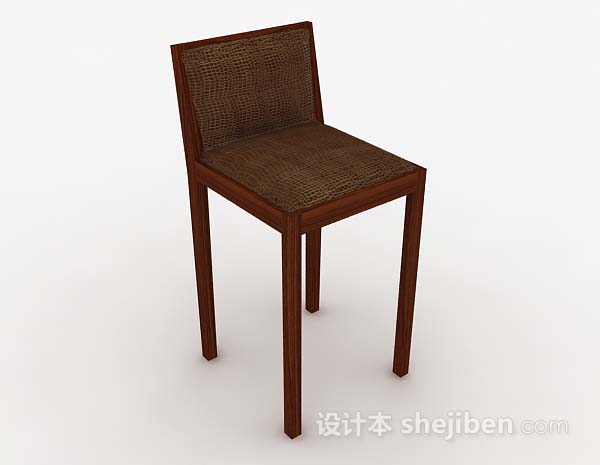 木质棕色高脚椅