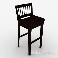 黑色吧台椅子3d模型下载