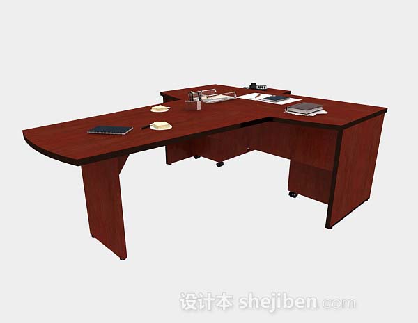红棕色办公桌子
