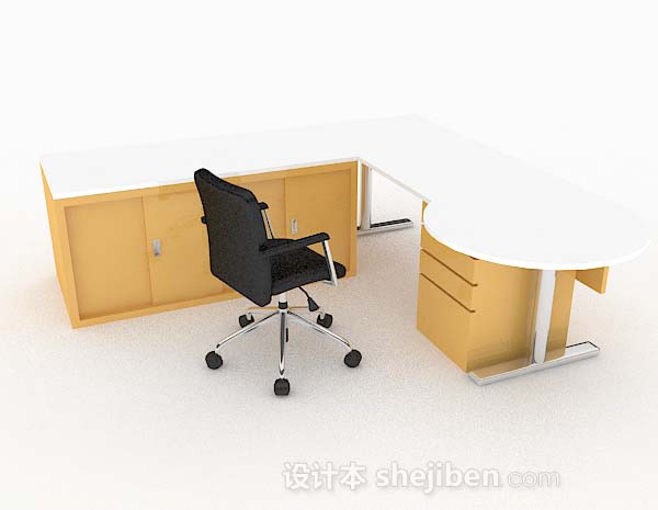 简约木质办公桌椅