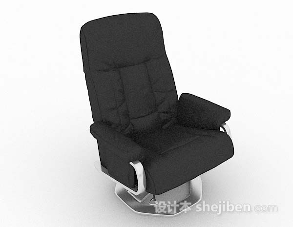 黑色休闲椅3d模型下载