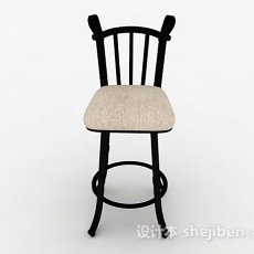 木质简单吧椅3d模型下载
