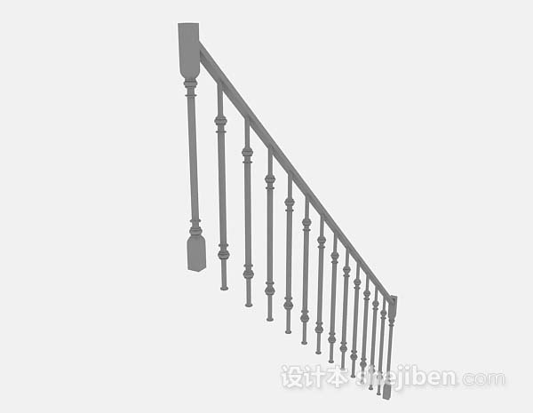 设计本简约楼梯扶手3d模型下载