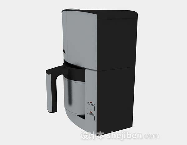 免费灰色咖啡机3d模型下载