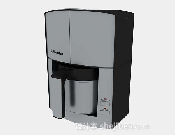 现代风格灰色咖啡机3d模型下载