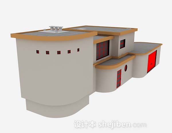 免费简单居民房屋3d模型下载