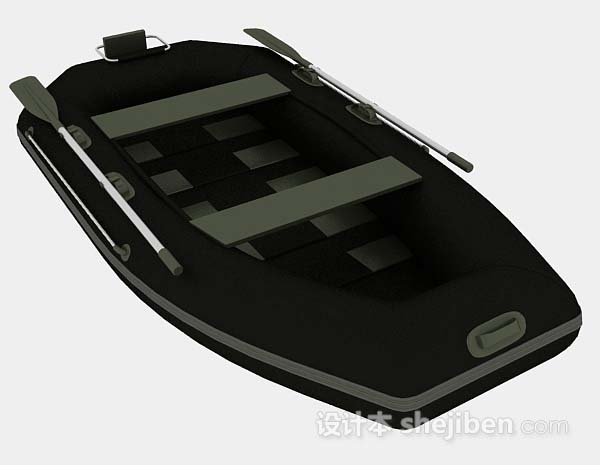 现代风格双人皮艇3d模型下载