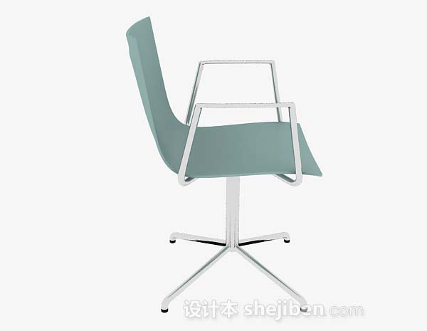 设计本绿色简约办公椅3d模型下载