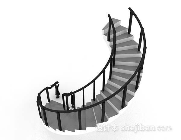 灰色旋转楼梯