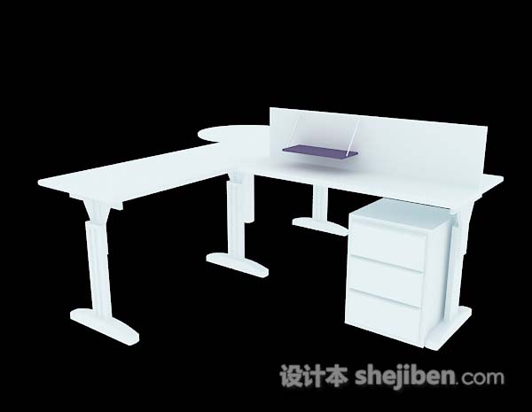 白色简单办公桌