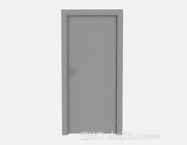 灰色木质门