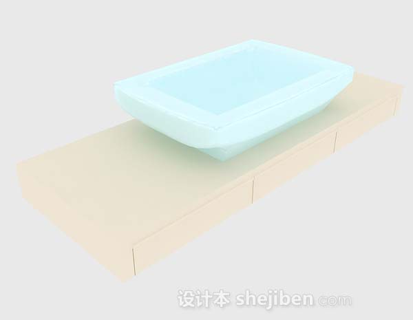 现代风格蓝色肥皂3d模型下载