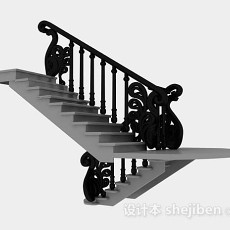 雕花楼梯3d模型下载