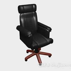 黑色高档办公椅3d模型下载