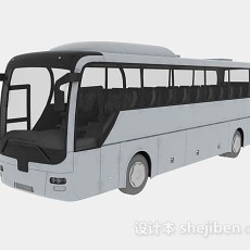 灰色大巴车3d模型下载