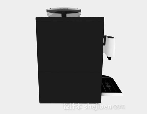 免费黑白咖啡机3d模型下载