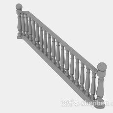 欧式楼梯栏杆3d模型下载