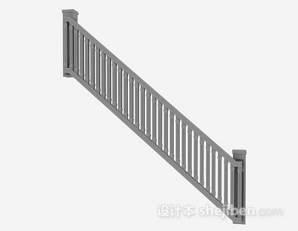 灰色楼梯栏杆