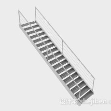 灰色简单楼梯3d模型下载