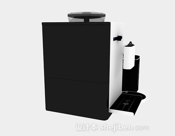设计本黑白咖啡机3d模型下载