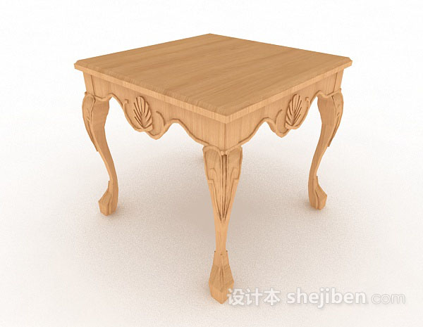 中式黄色木质餐桌