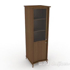 木质棕色酒柜3d模型下载