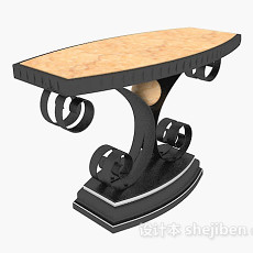 大理石餐桌3d模型下载