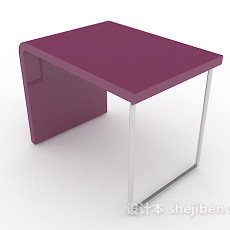 现代简约紫色书桌3d模型下载