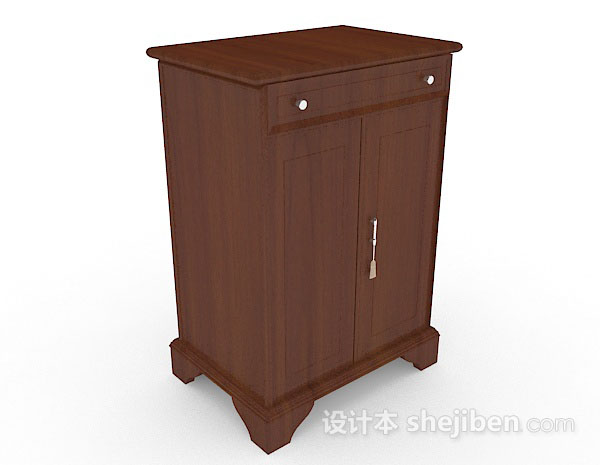 棕色木质衣柜