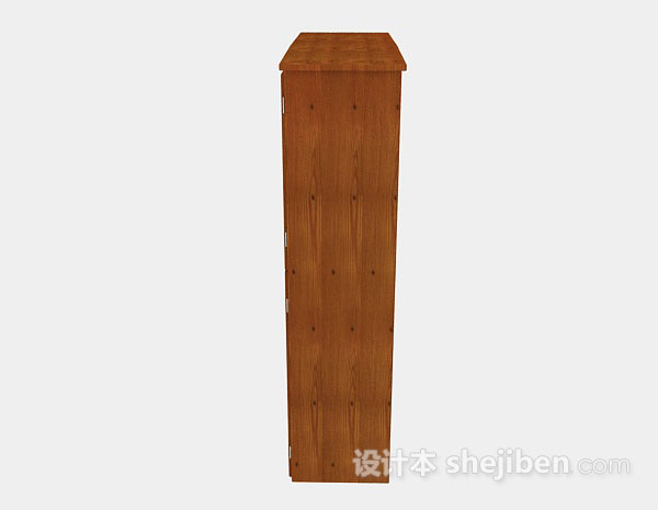 设计本棕色木质家居衣柜3d模型下载