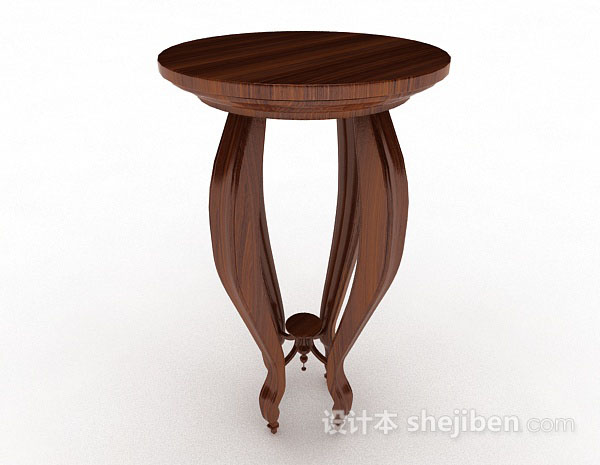 木质棕色圆形餐桌