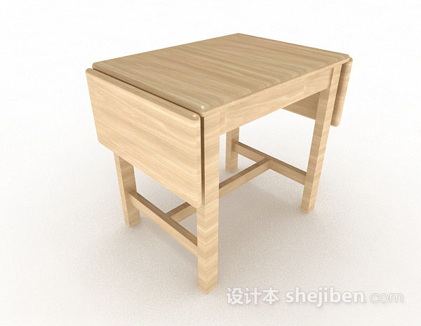 可折叠黄色木质书桌