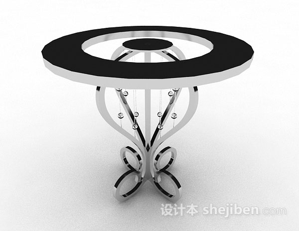 黑色圆形餐桌