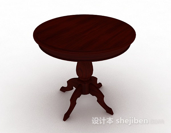 木质深棕色餐桌
