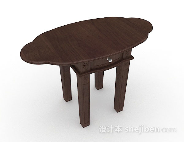 中式木质棕色书桌