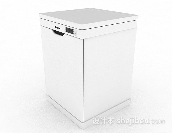 现代风格白色洗衣机3d模型下载