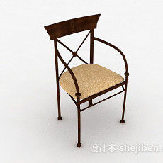 家居棕色椅子3d模型下载