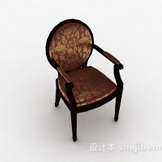 中式木质家居椅3d模型下载