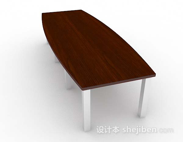 设计本木质长会议桌3d模型下载