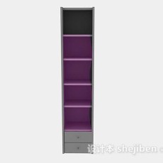 紫色简约展示柜3d模型下载