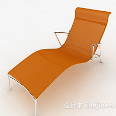 橙色简约休闲椅3d模型下载