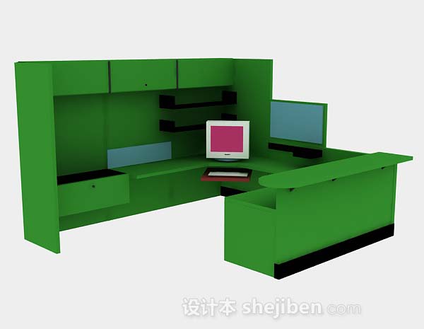 绿色办公桌