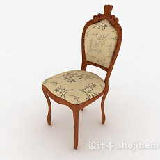 欧式复古家居椅子3d模型下载