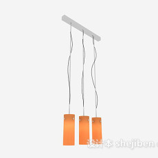 橙色吊灯3d模型下载