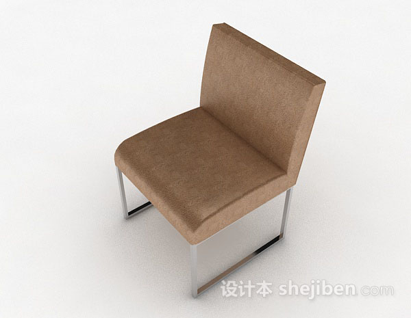 现代风格棕色简约家居椅3d模型下载