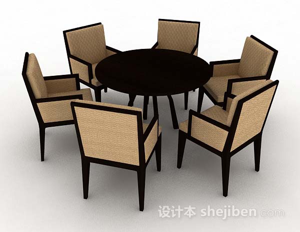 简单木质餐桌椅