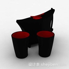 黑色简约杯具3d模型下载